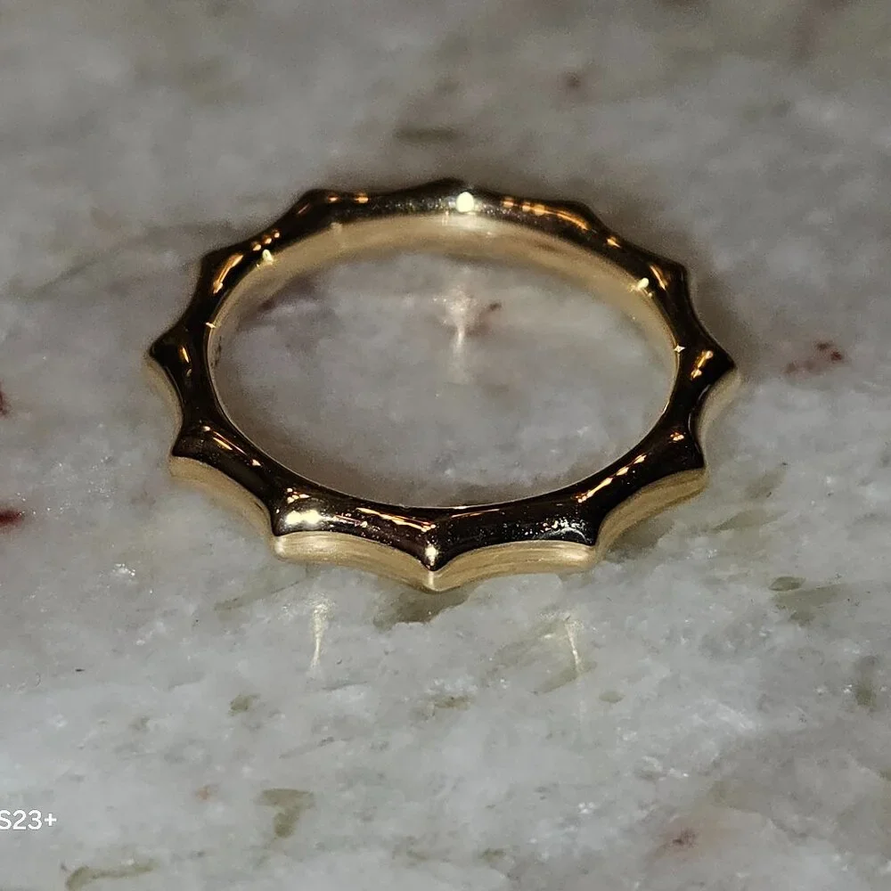 MONICA RICH KOSANN HAPPINESS SUN POESY STACKABLE 18K YELLOW GOLD RING 3
